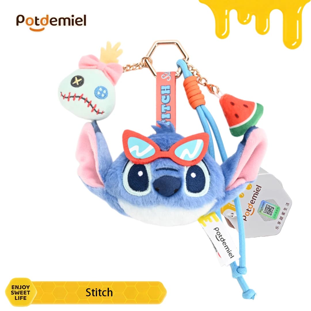 Potdemiel Disney Lilo Stitch Stitch Stuffed Doll Key Chain Hanger Backpack Strap Gift for Kids Daily Carry Collectible Durable