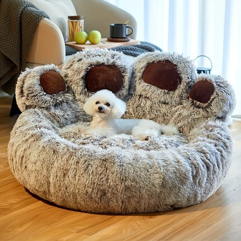 Letto per cani Divano per gatti per animali domestici Simpatico orso a forma di zampa Comodo e accogliente letti per animali domestici per piccolo, medio, grande, morbido cuscino soffice