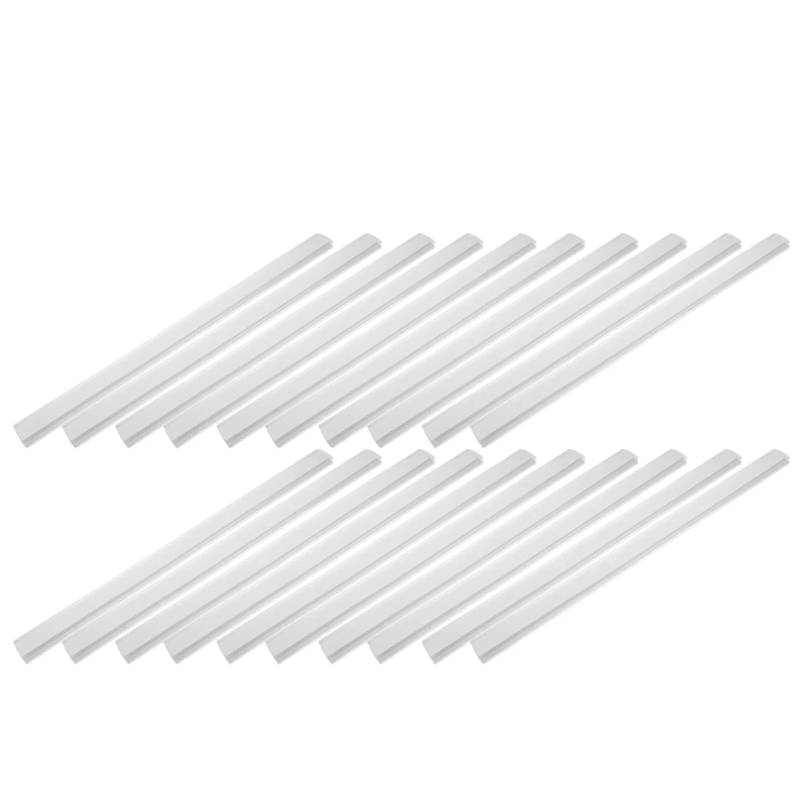 20 Pezzi di Strisce Trasparenti in Plastica per Etichette da Scaffale 3 cm (A) x 50 cm (L) - Porta Prezzi Adesivi per Supermercati e Negozi di Alimentari