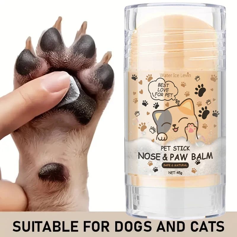 Balsamo Riparatore per Naso e Zampe di Cani e Gatti 45g - Crema Protettiva Idratante per Zampe di Animali Domestici Contro le Screpolature