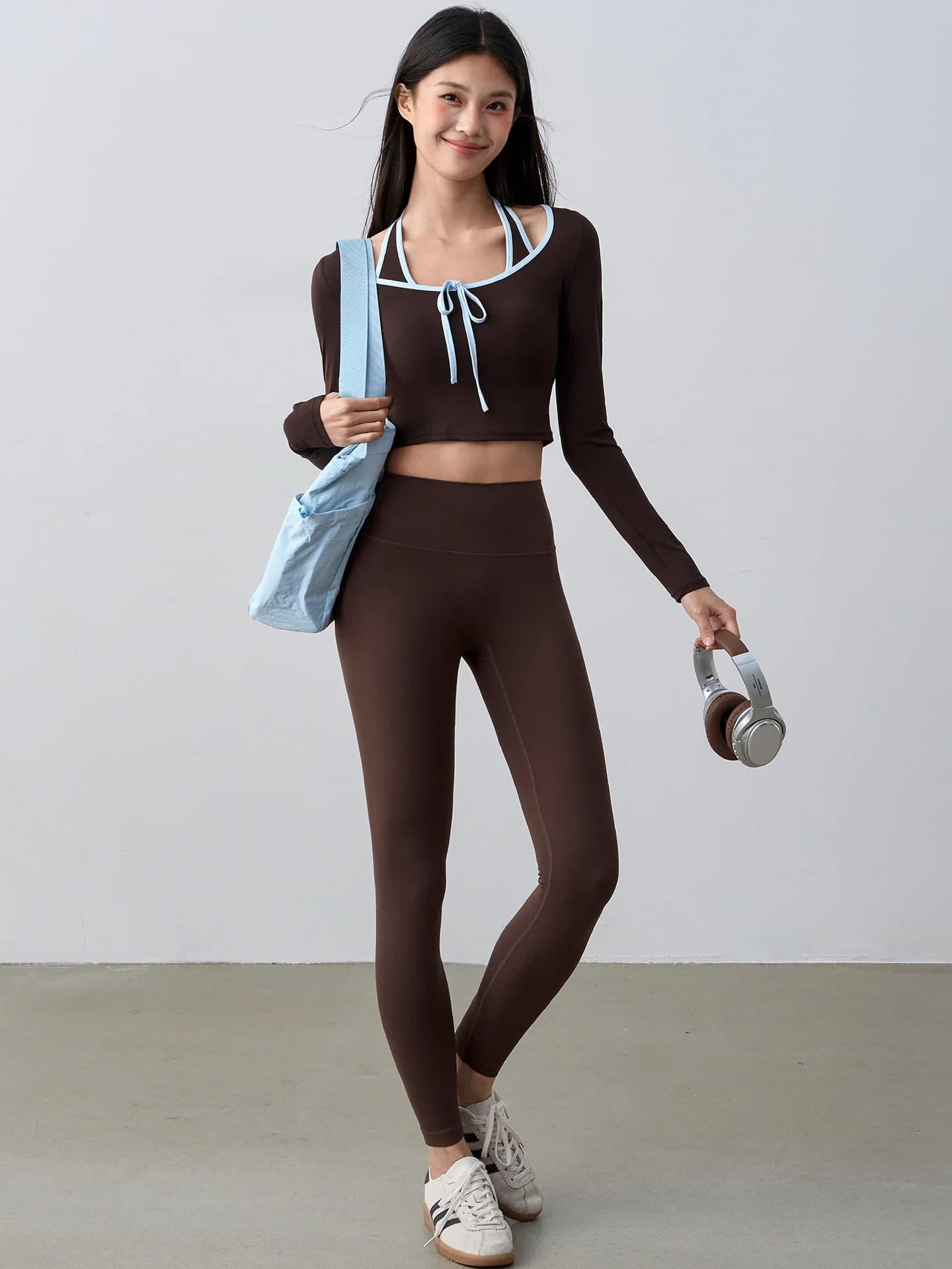 Top Yoga Modeling for Women, Sport Clothing for Sleeves Lengths with Petto Upholstery, Pilates T-shirt, Gym Training, Autumn Outfit