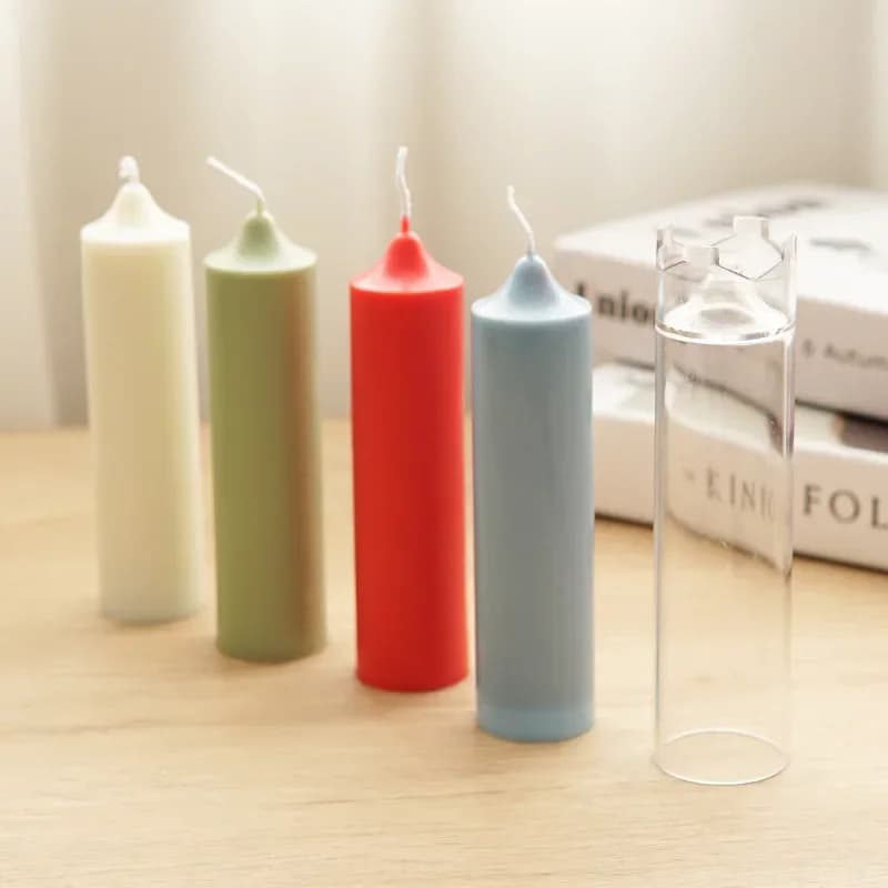 Stampo per Candele Cilindriche a Spirale 3D, Stampo in Acrilico per Candele Aromaterapiche, Decorazione Casa