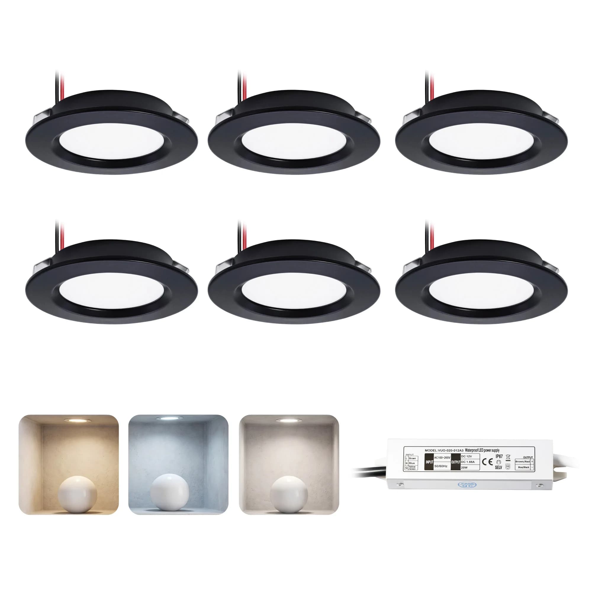 RV Interior Camper Reading Roof Lights 12V incasso LED plafoniere pannello Camper RV plafoniere Caravan Boat Downlights