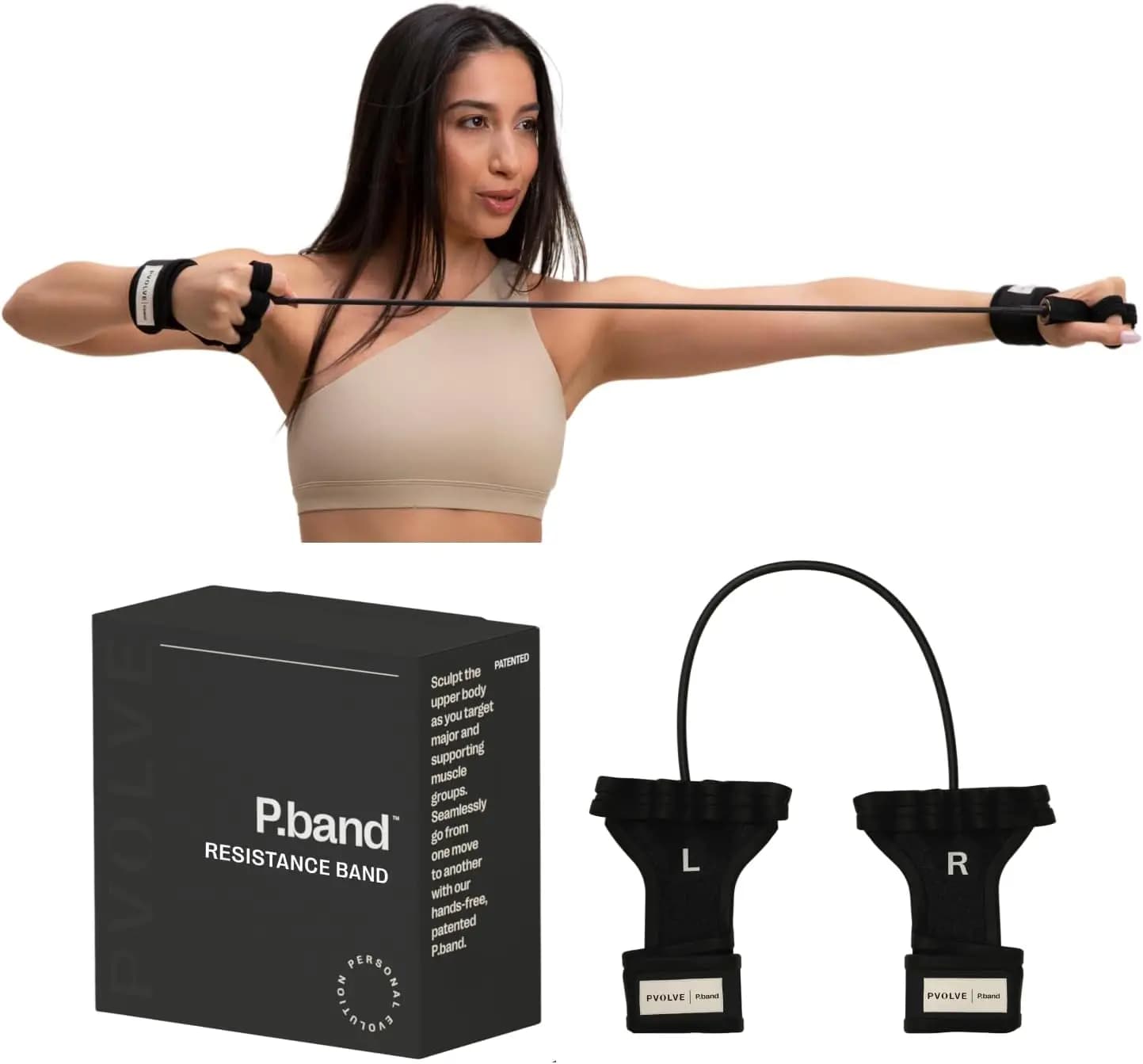 Light elastic band for upper body workouts - Strong arms, back and shoulders with comfortable glove structure