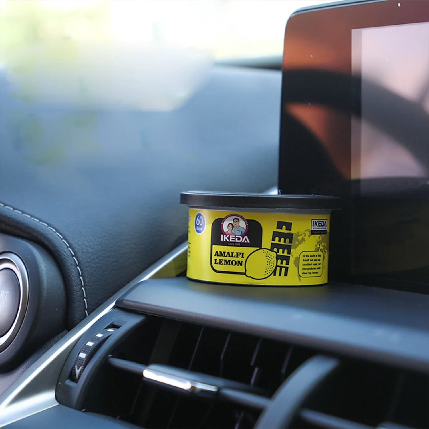 Deodorant for organic car in cans, eliminates odours, essential fragrance long-lasting, intense scent for home and closet