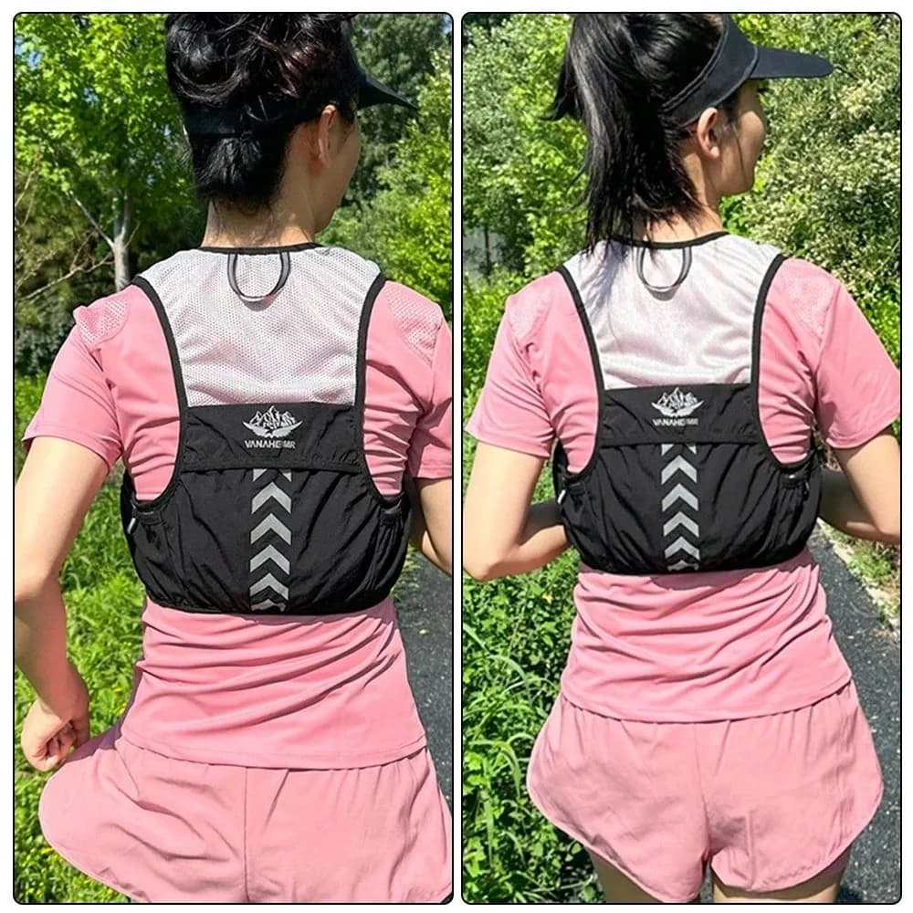 Nylon Trail Running Backpack Ultralight Breathable Reflective Vest Waterproof Functional Pack Hydration Vest
