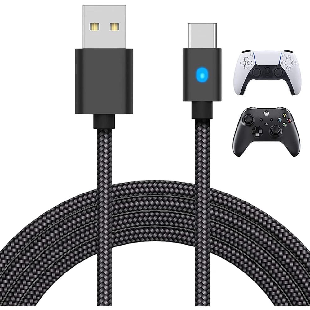 Cavo di ricarica di tipo C da 3 M per cavo di ricarica per controller PS5 per PS 5 Gampad Joystick Accessori di gioco Linea di trasmissione dati