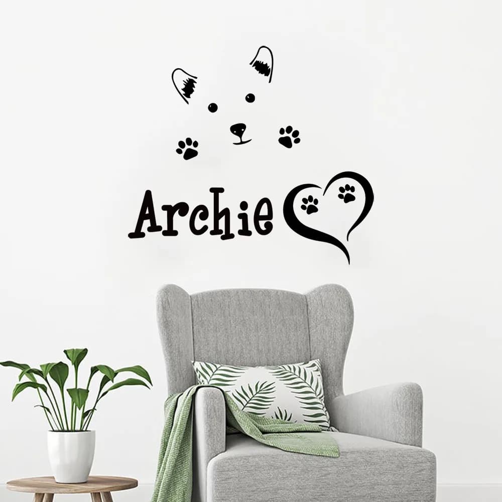 1PC Diy Pet Grooming Personalized Text Wall Sticker Self Adhesive Vinyl Study Room Waterproof Wall Art Decal