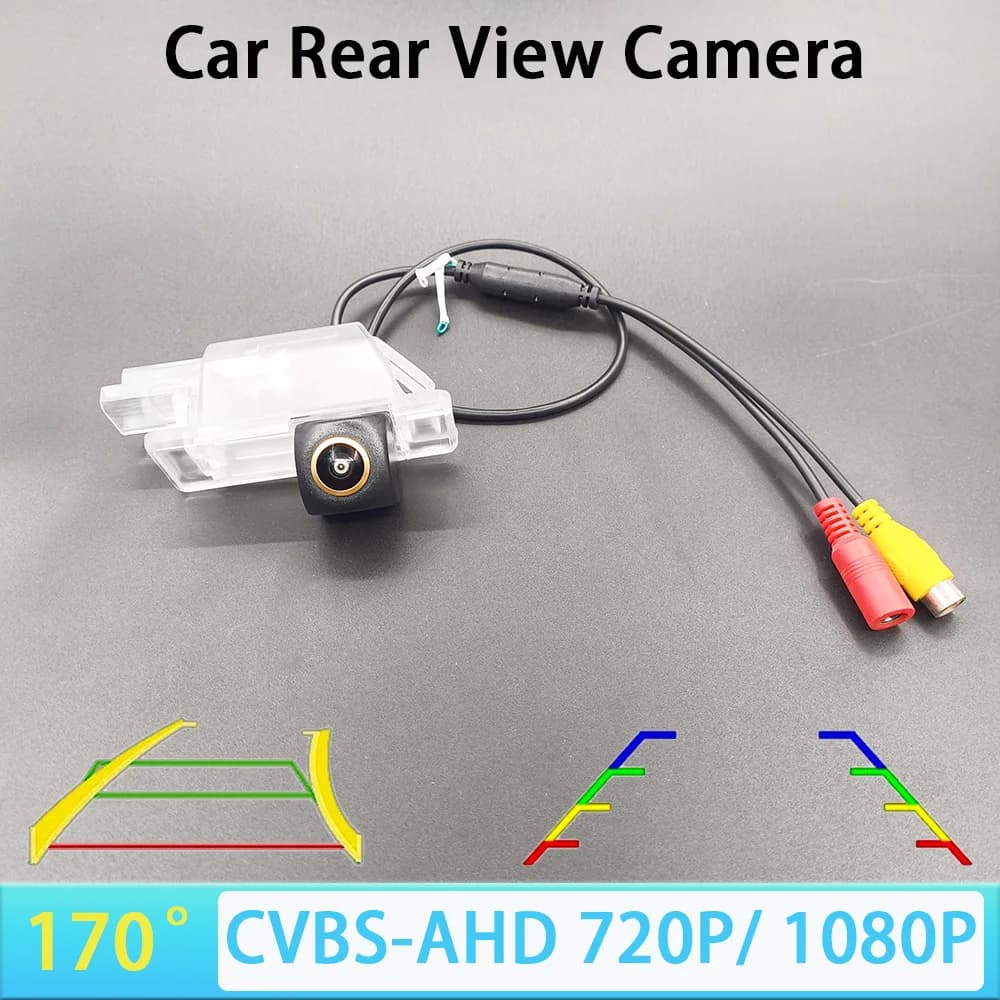 170 ° AHD 1920x1080P Fisheye Telecamera posteriore per auto per Peugeot 508 berlina/508 SW/508 RXH 2011-2018 301 406 408 208 308 3008 Veicolo