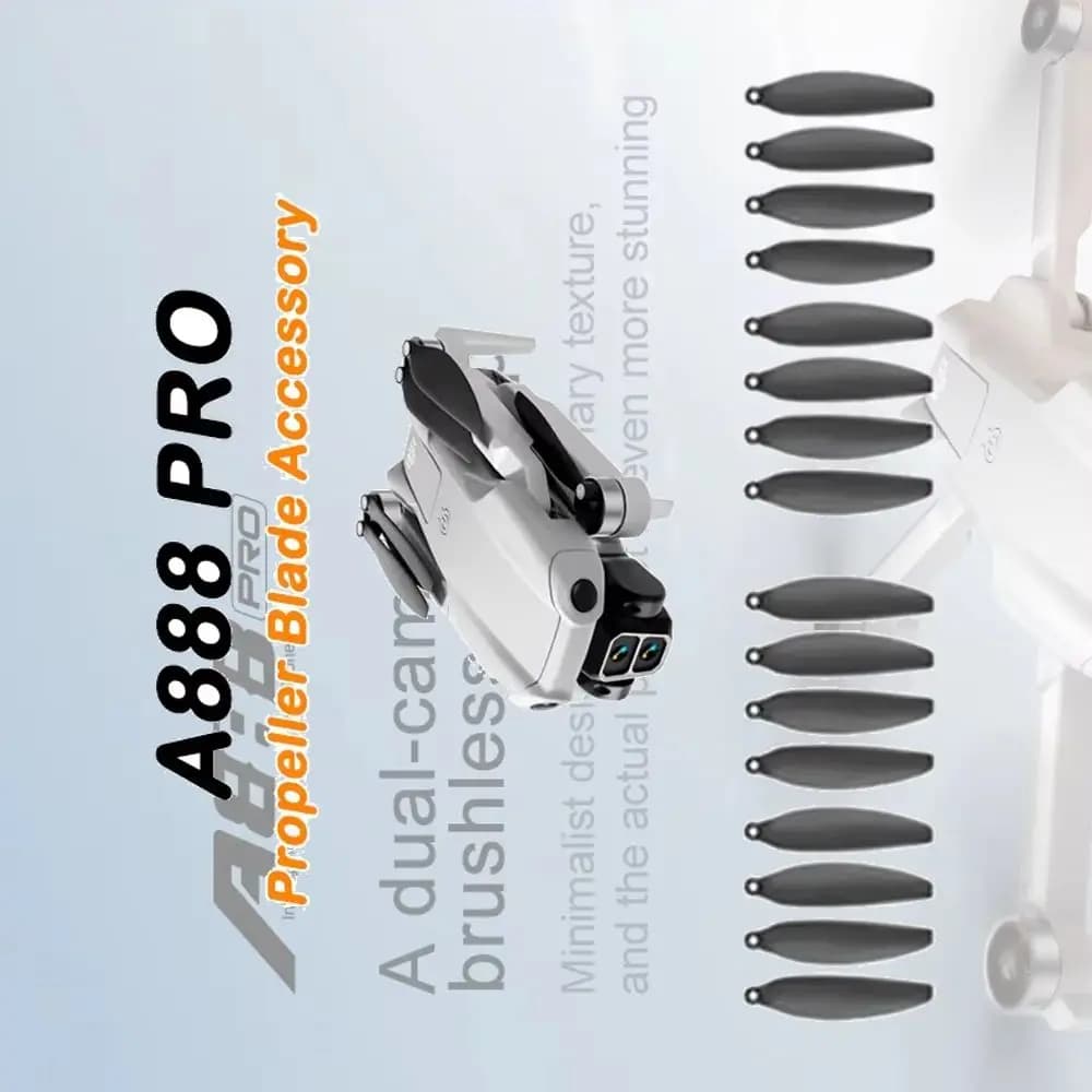 Eliche Originali all'Ingrosso per Drone A888 PRO, Quadricottero RC A888PRO, Pale per Ala a Foglia d'Acero, Accessorio Ricambio 8 Pezzi/Set