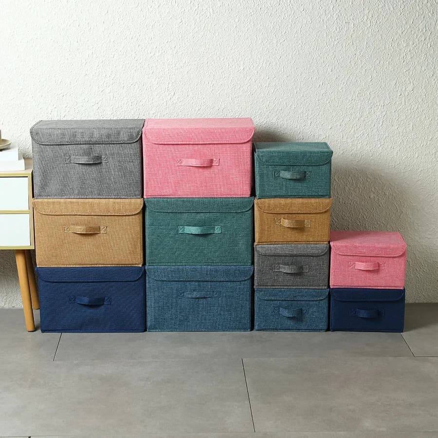 Folding Non Woven Fabric Storage Box Large Capacity Dustproof Storage Box Home Supplies Clothing Sock Dustproof Storage Box