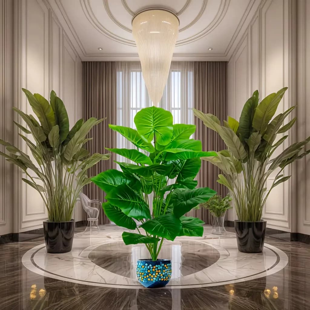 1 Piece Realistic Artificial Palm 60-105cm, Green Plant Vibrant Real Tatto Effect for Spring Decorations Home, Weddings, Gardens