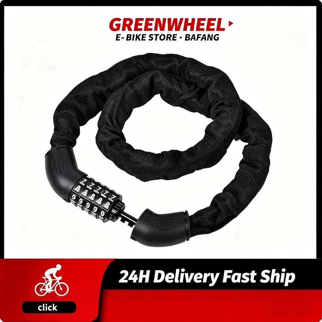 Lucchetto a combinazione per auto elettrica per moto, lucchetto a catena, lucchetto antifurto per bicicletta, lucchetto a catena portatile, lucchetto per bicicletta per mountain bike