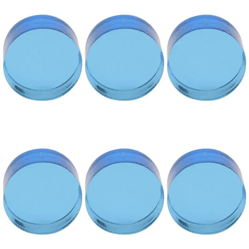6 pezzi/lotto Punte per stecca da biliardo in acrilico lucido colorato da 14 mm per salti e break, accessori per stecca da biliardo