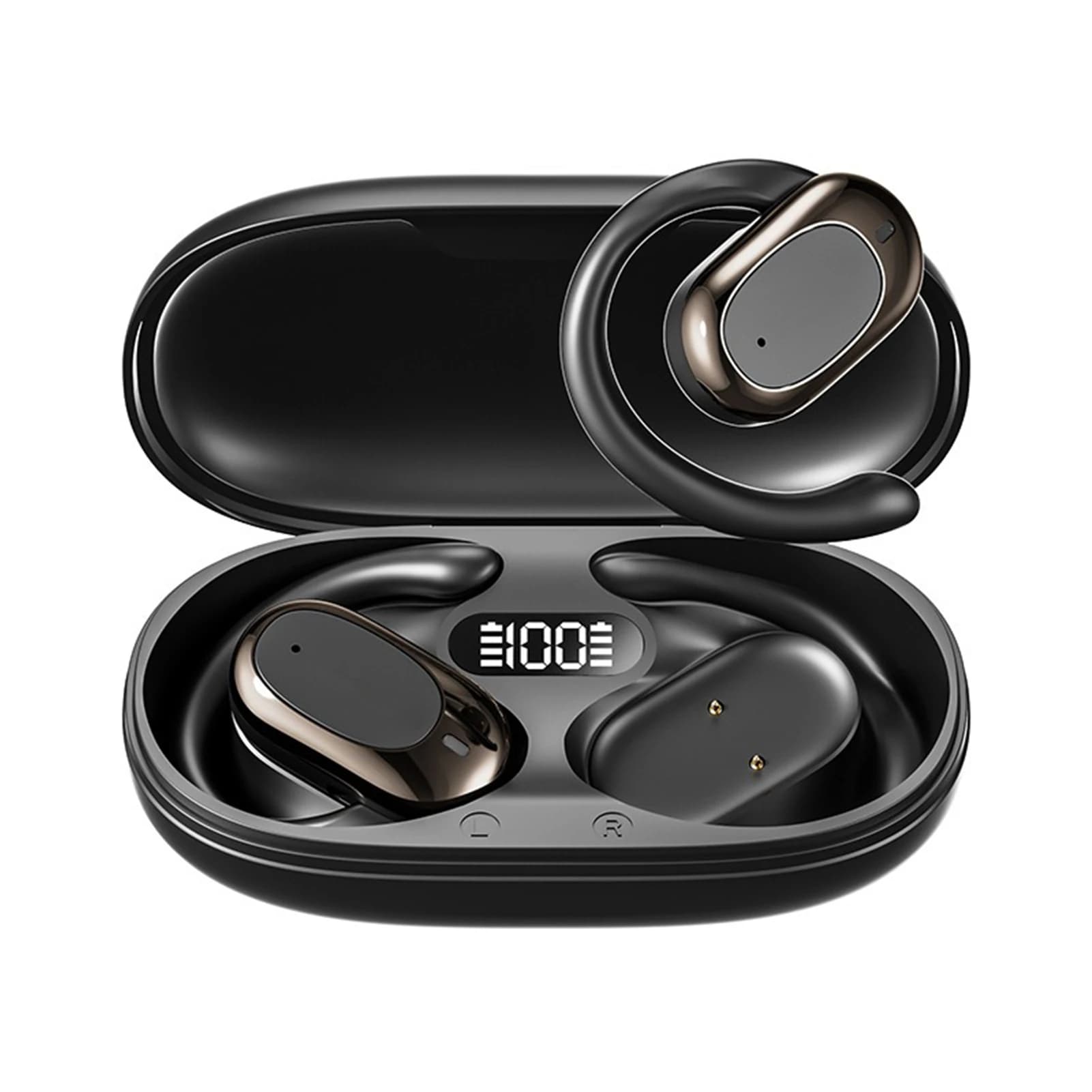 Noise reduction AI Intelligent translation Ear Hooks BT5.4 Light wireless earphones for online lecture meetings