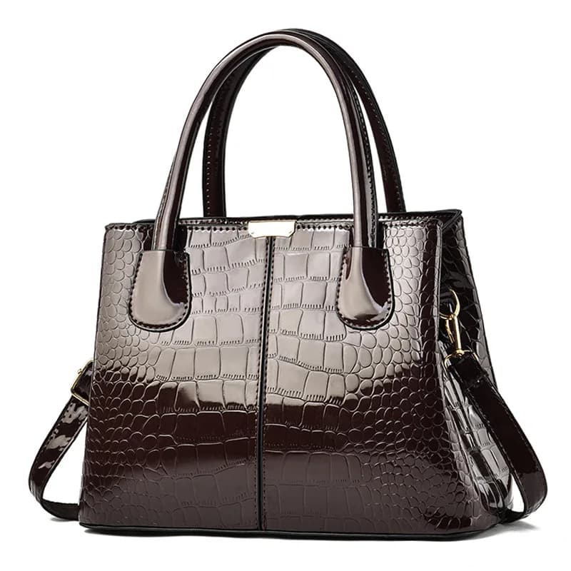 Borsa a Tracolla in Pelle Lucida, Leggera e Resistente all'Usura, Design Semplice, Versatile, con Tracolla Morbida in PU, Borsa da Donna