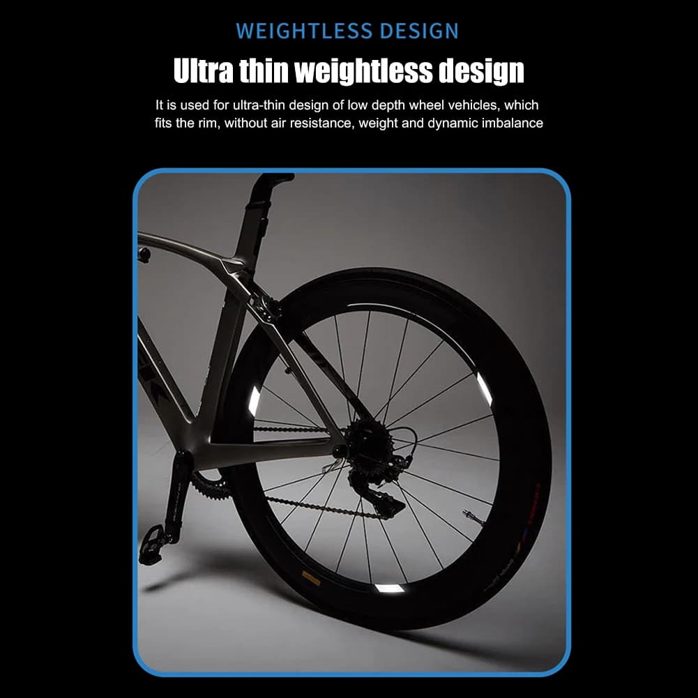 Adesivi riflettenti per bicicletta Autoadesivi Avvertimento ciclismo Ruote di sicurezza Decor Universale per casco da bicicletta Scooter moto