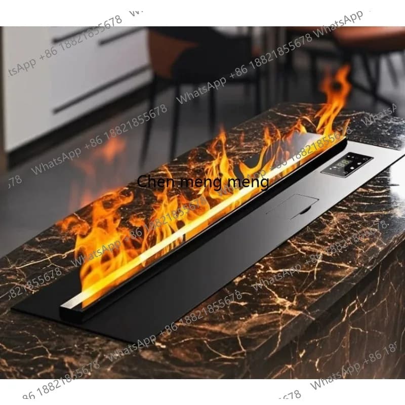 Umidificatore decorativo per caminetto, mobile TV da soggiorno con fiamma simulata integrata e personalizzabile