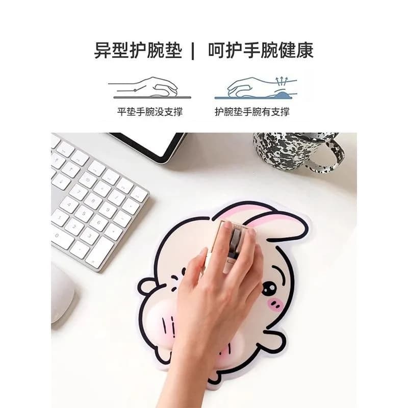 Tappetino per mouse Kawaii Chiikawa con poggiapolsi per tastiera, morbido, spesso, ergonomico, resistente all'usura, durevole, per lunghe sessioni di gioco