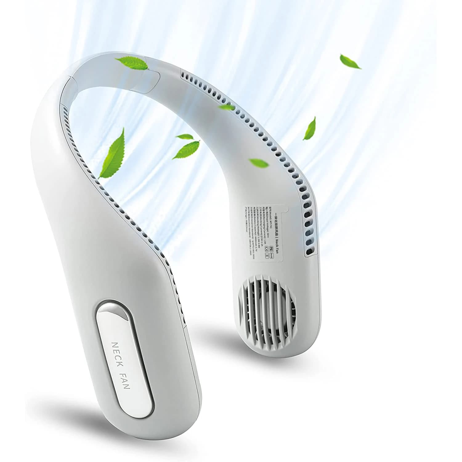 Ventilatore portatile ricaricabile con batteria elettrica USB Ventilatore sportivo con archetto da collo a mani libere Ventilatore pigro da appendere al collo