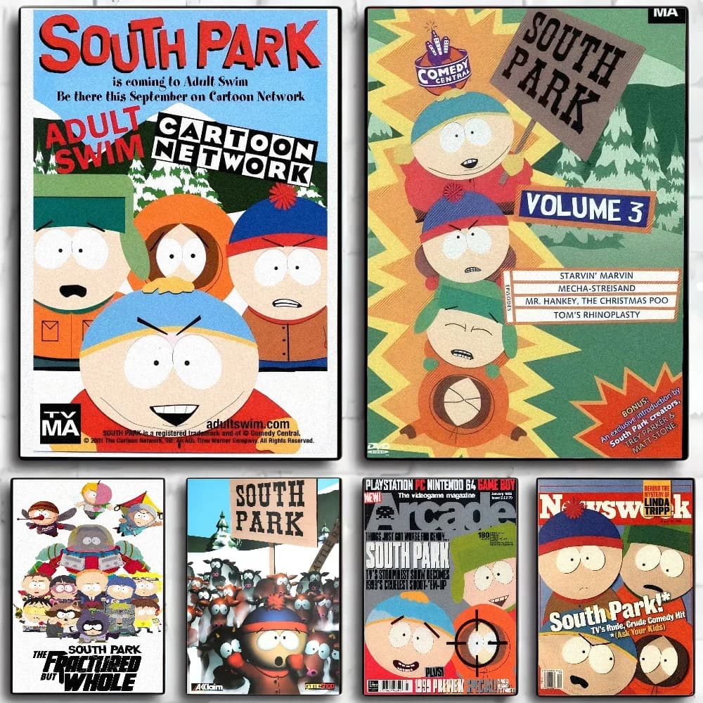 Adult Animated Series South Comedy Park Poster Wall Art Home Decor Room Decor Digital Painting Living Room Restaurant Kitchen