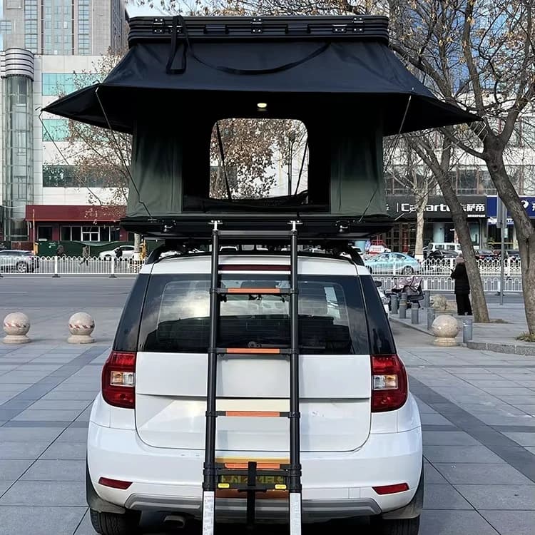 Tenda da Tetto per Auto Da Niu, in Lega di Alluminio, Pieghevole, Impermeabile, Doppio Strato, per Campeggio All'aperto, Quattro Stagioni