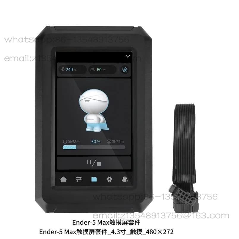 Schermo per stampante 3D da 4,3 pollici K1 MAX/Ender-3 V3, touch screen, accessori originali