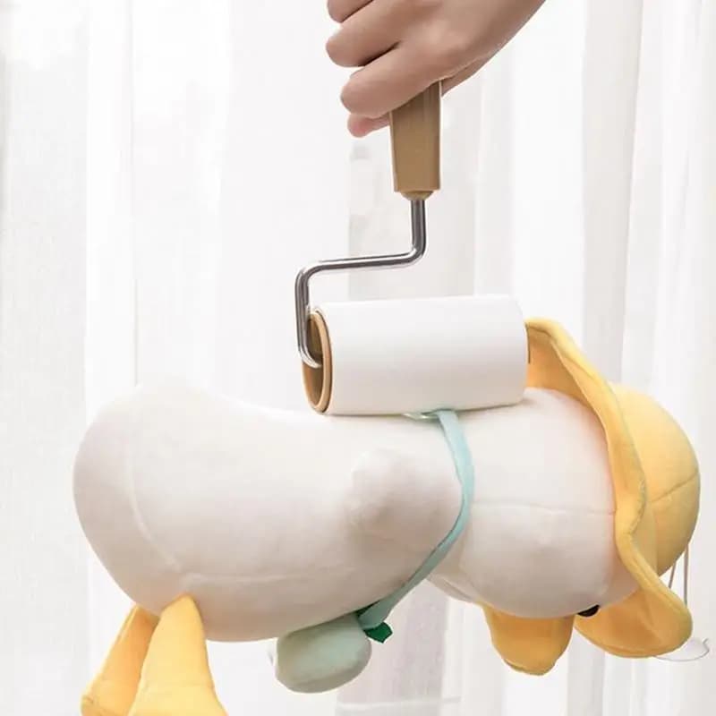 Rullo per rimozione peli di gatti con rullo per lanugine di cani con strumento multifunzionale portatile per toelettatura di animali domestici a forma di gatto per tappeti per scale da letto