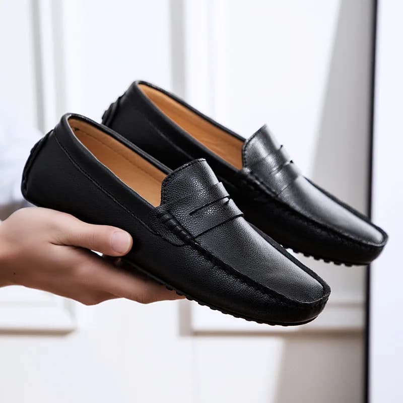 Luxury Men's Leather Shoes Classic Genuine Leather Men's Loafers Fashion Men's Sneakers Designer Moccasins Casual Driving Shoes