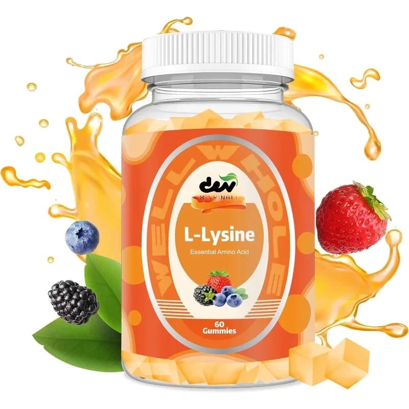 L-Lysine gumella with vitamin B12 Essential supplements of amino acids for the health of gums and lips Gluten-free oral hygiene L-Arginine