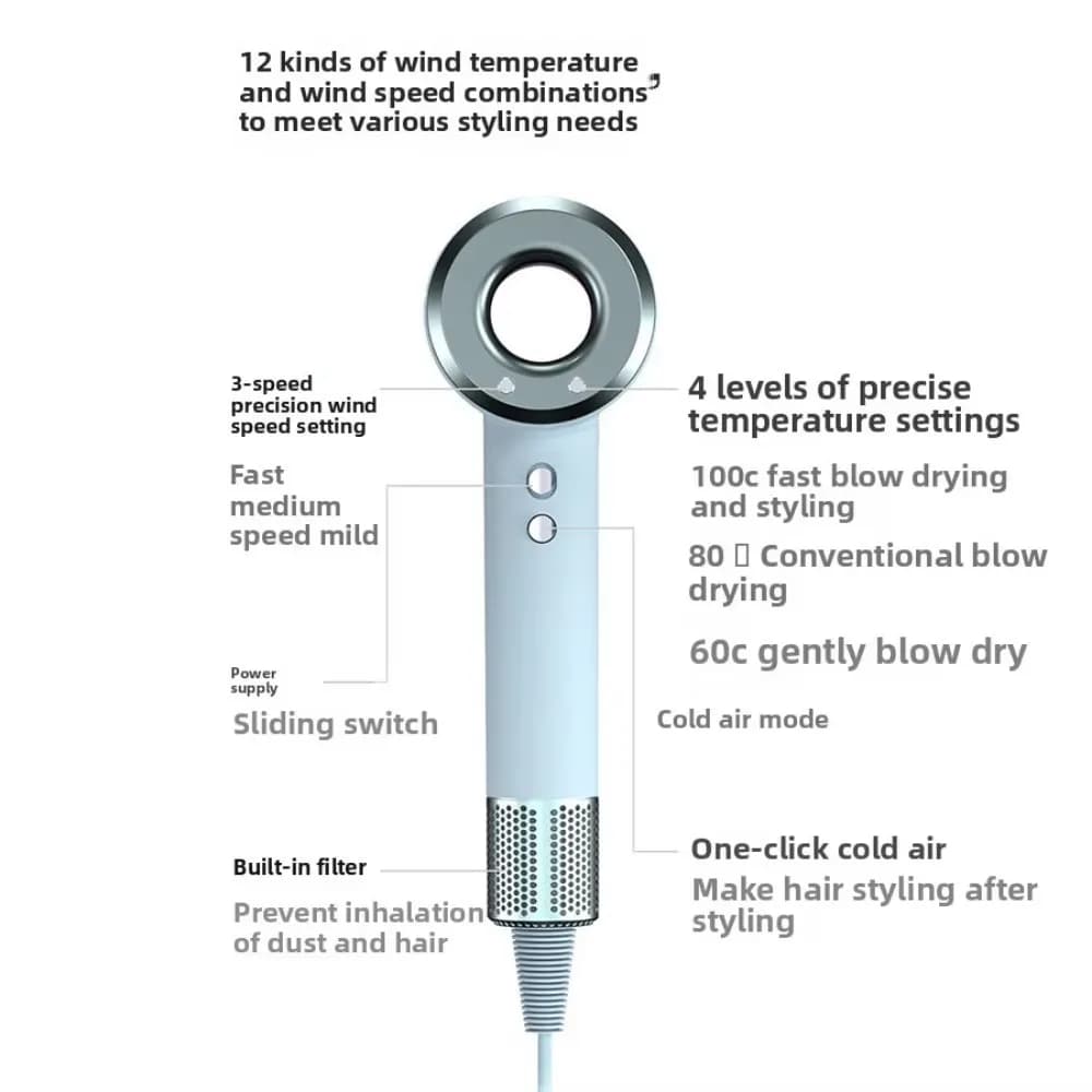 Hair care, high power for quick drying, home use with constant temperature control Hair dryer
