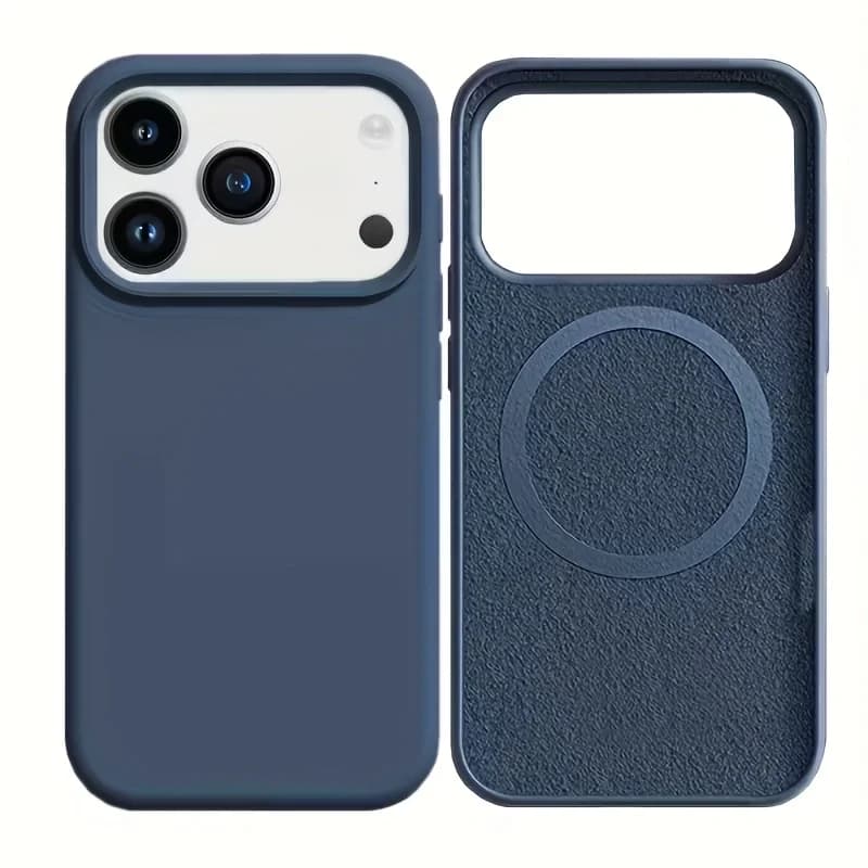 Solid Color Liquid Silicone Magnetic Wireless Charging Phone Case For IPhone 18 Pro Max 14 15 16 17 Lens Back Cover Protection
