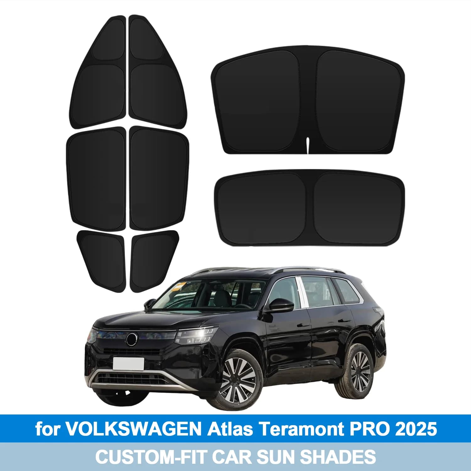 Per VOLKSWAGEN Atlas Teramont PRO 2025 Parabrezza Parasole Finestre Laterali Shades Copertura Visiera Parasole Scudo Protezione Privacy