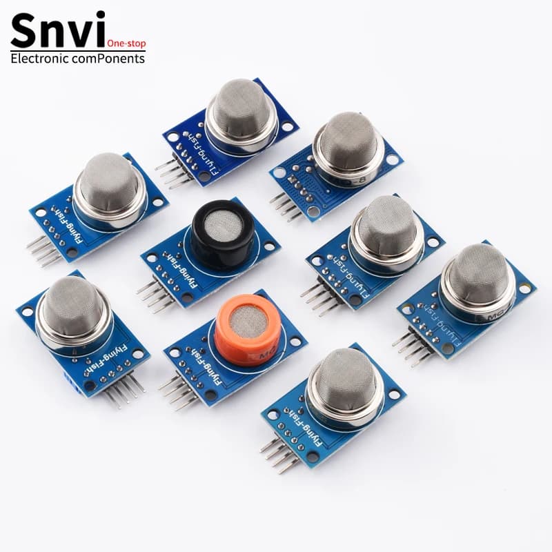 Modulo Sensore Gas MQ2 MQ3 MQ4 MQ5 MQ6 MQ7 MQ8 MQ9 MQ135 per Rilevamento Fumo, Metano, GPL, CO - Scheda Sensore per Progetti Fai-da-te Arduino