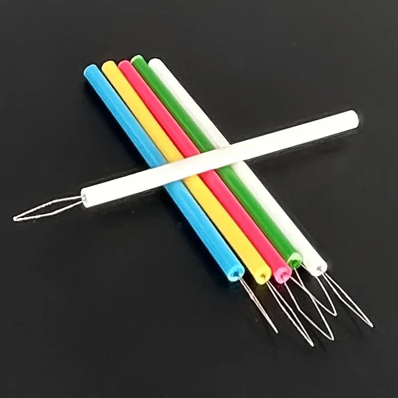 2piece essential plastic threading tool set for sewing - a convenient sewing tool suitable for beadwork and handicrafts