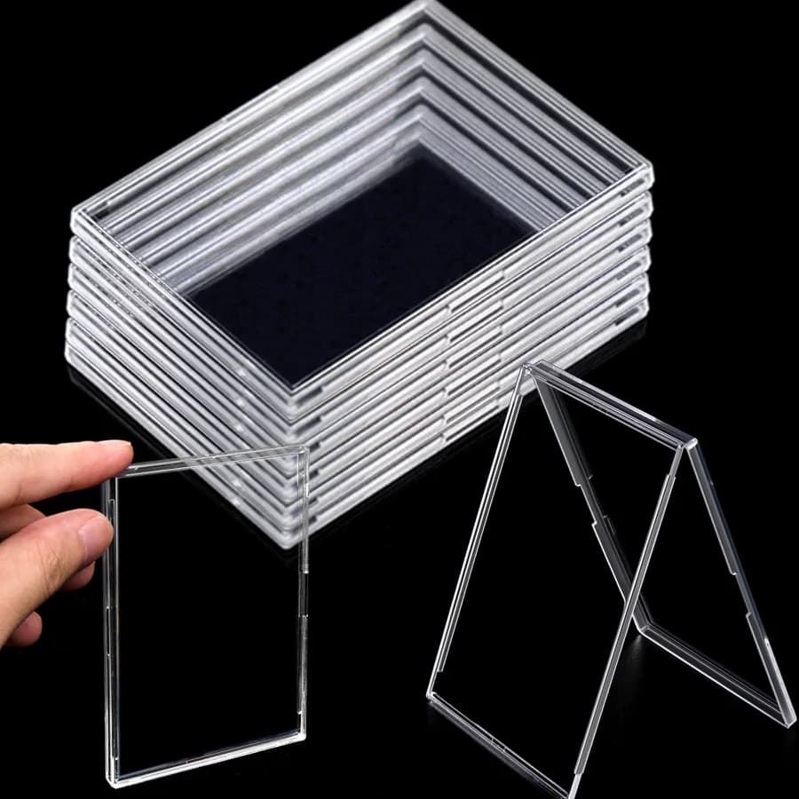 6/12 Pezzi Copertine in Acrilico per Foto di Idoli e Carte da Gioco, Laminazione Altamente Trasparente per Esposizione Decorativa XJM