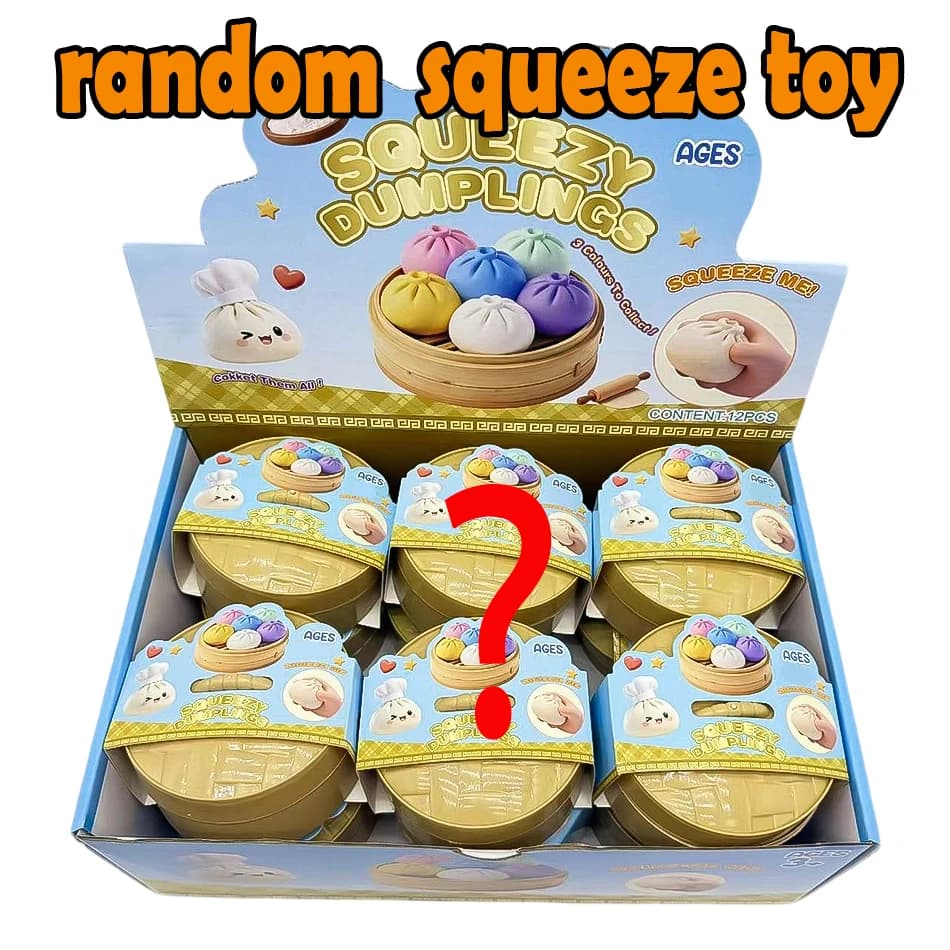 Blind Box Squishy a Forma di Raviolo Colorato, Giocattolo Antistress Rilassante per Alleviare l'Ansia e Migliorare l'Umore, con Effetto Rimbalzo