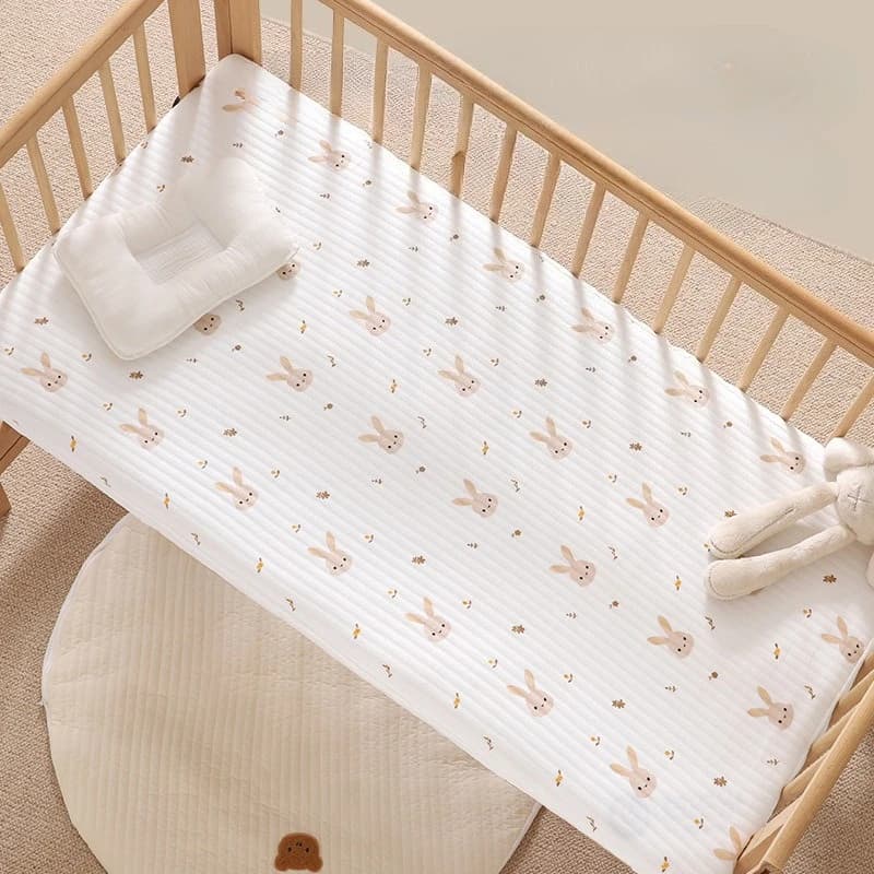 Lenzuolo spesso in puro cotone per bambini 120x60 cm, copriletto per bambini, lenzuolo morbido e carino con cartoni animati