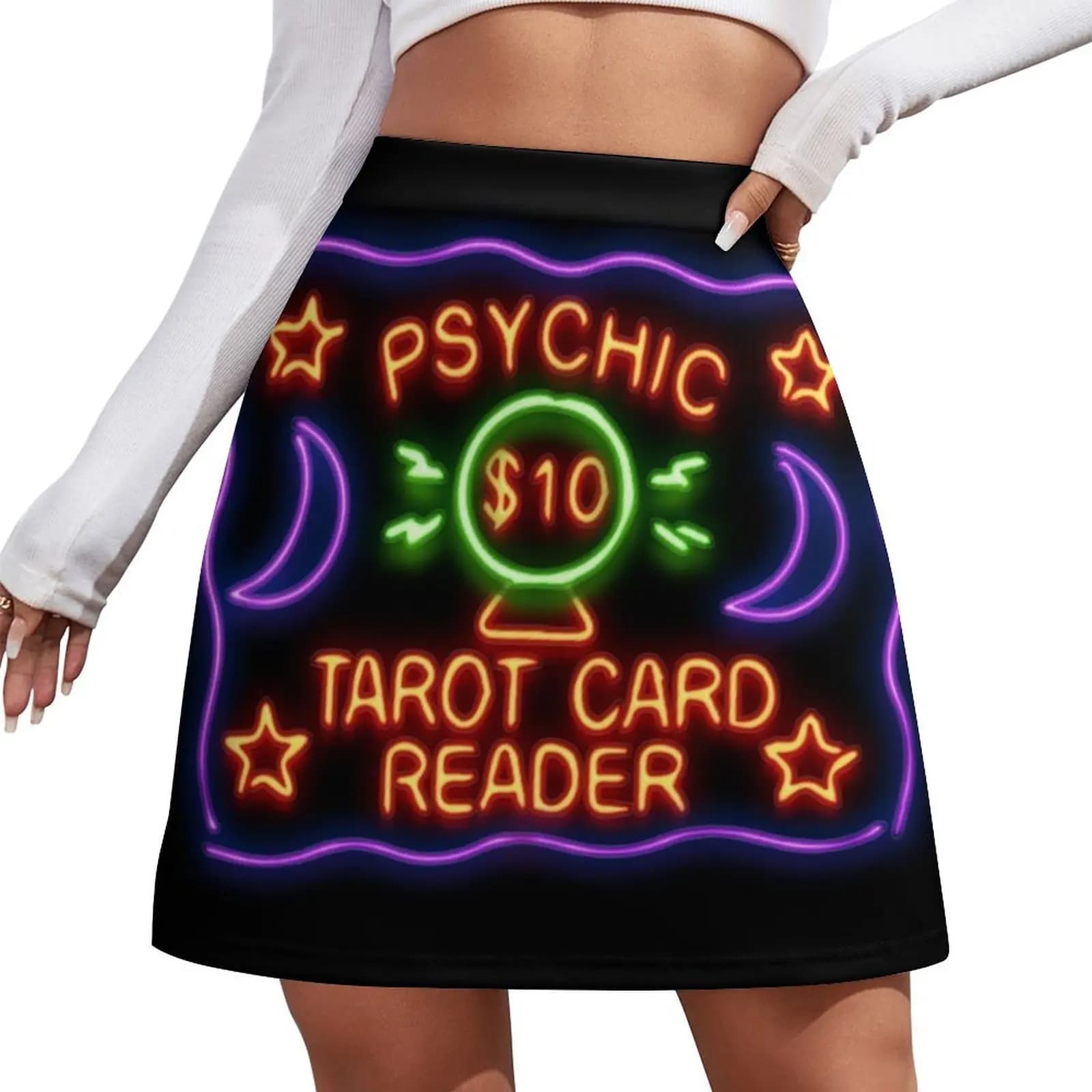 Psychic —?Tarot Card Reader Minigonna, gonna da ragazza, vestito estivo da donna per il ballo di fine anno