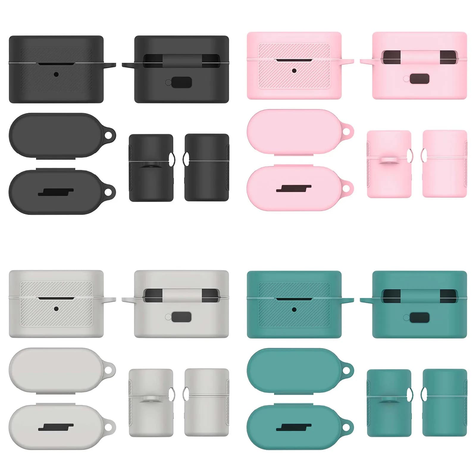 Custodia protettiva in silicone antiurto per auricolari wireless Sony WF-1000XM6 con gancio