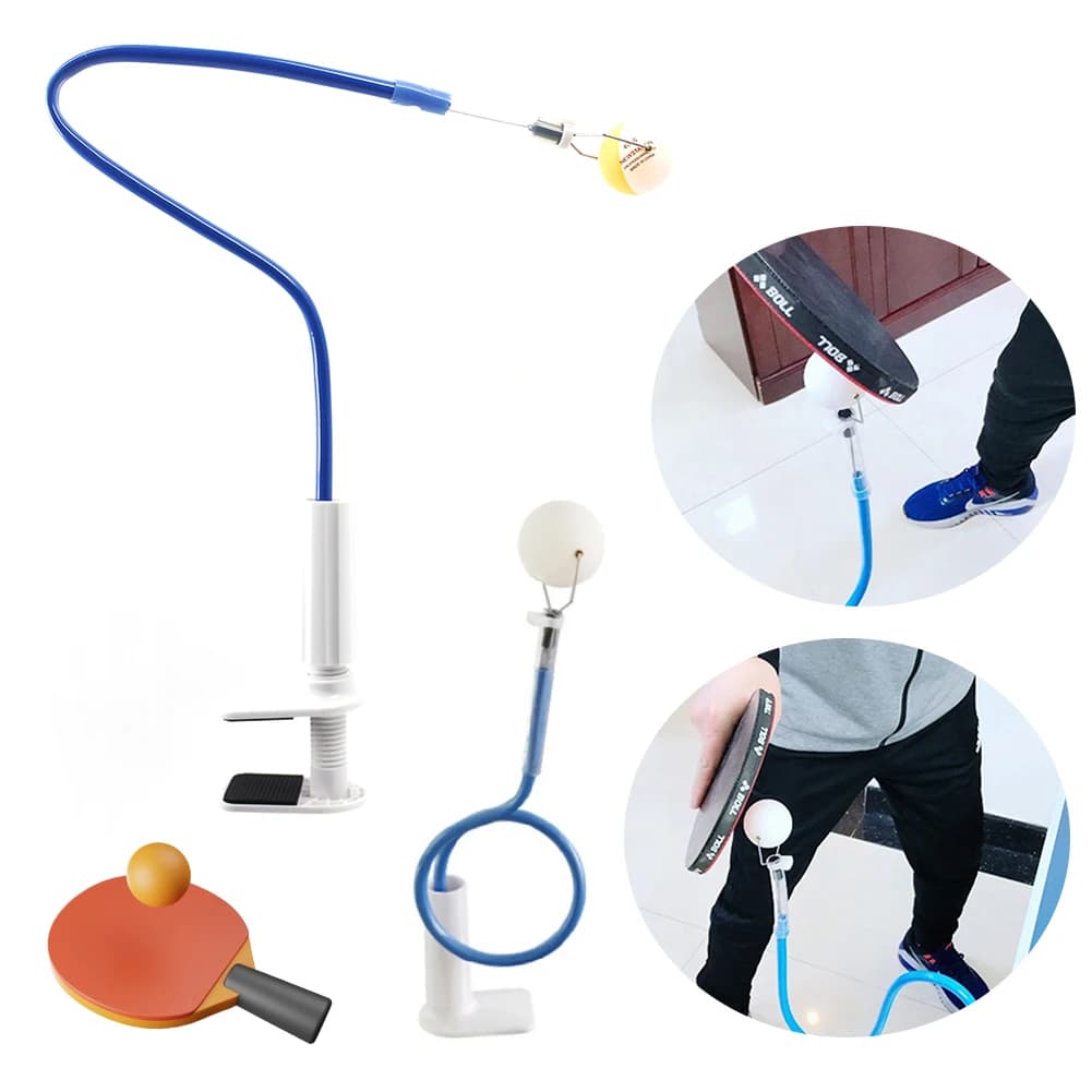 Dispositivo di allenamento per palline da ping pong fisso Dispositivo di allenamento per ping pong a rimbalzo rapido con morsetto da tavolo per l'esercizio fisico