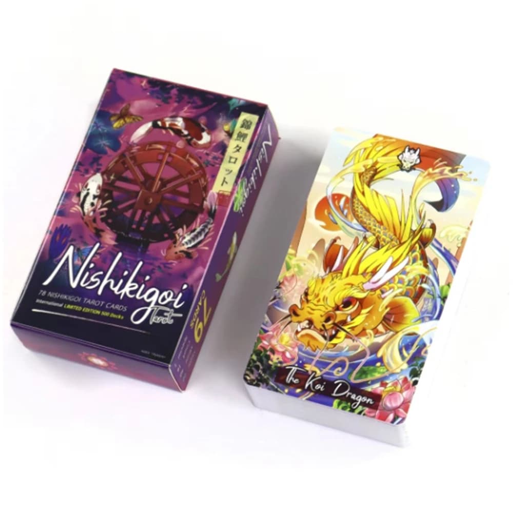 Nishikigoi Tarot 78pcs 10.3*6cm English Version Divination Board Games Kit Party Astrology Cards Oracle