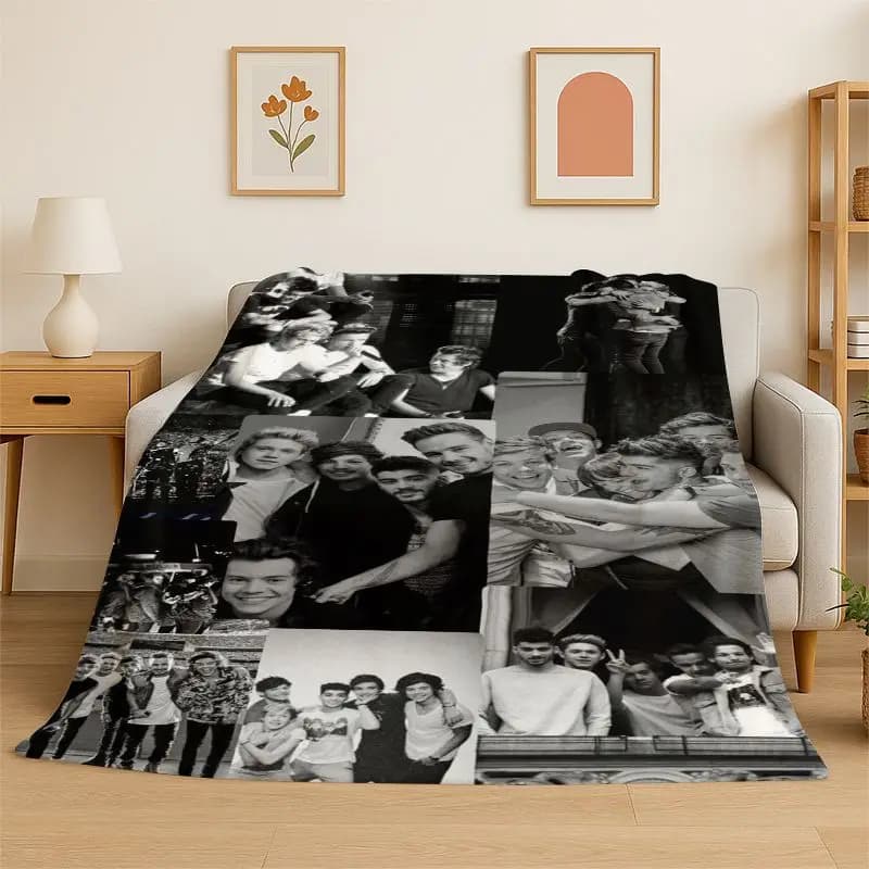 Popular One D-Direction Singer 1D Soft Flannel Throw Blanket,Warm Cozy Blanket for Bed,Couch,Sofa,Bedroom,Living Room,Travel
