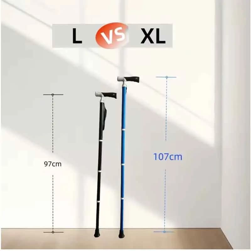 Adjustable Handle Walking Stick Retractable Trekking Pole Titanium Aluminum Alloy Extendable