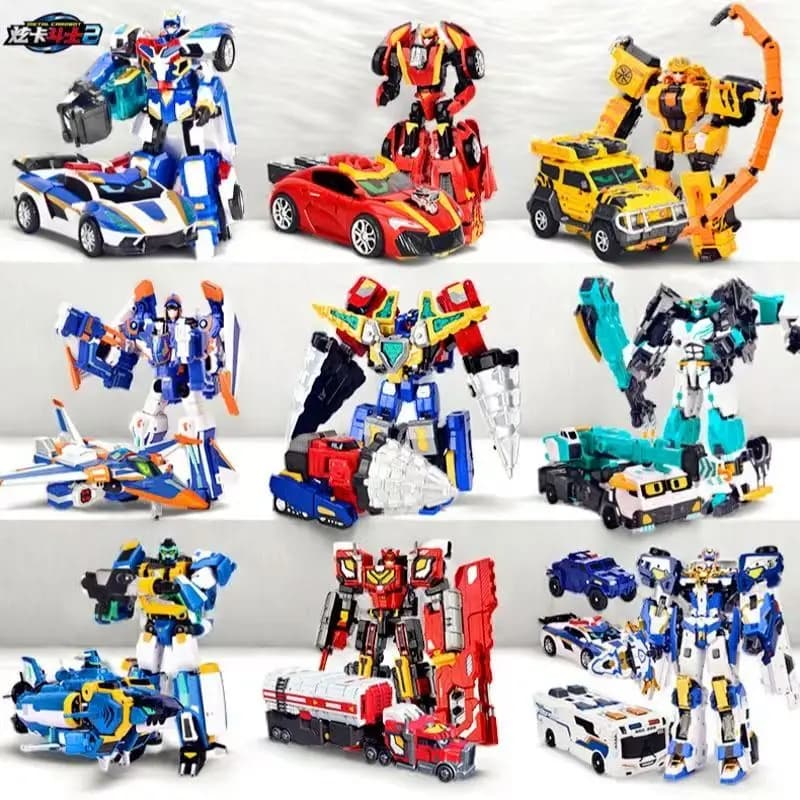 Metallo Cardbot S BLU COP TRINITY Trasformando Robot SUV Auto Carta Camion Giocattolo Action Figure ABS Trasformazione Modello Regalo per bambini