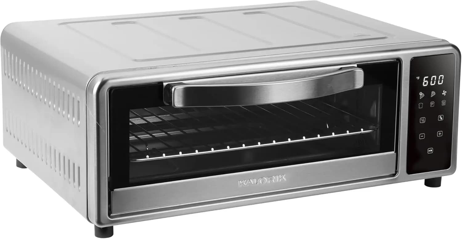 Air Fryer Pizza Oven with Pizza Stone, 1700W Turbo-Heat up to 600°F, Touchscreen Controls with 6 Preset Functions, Fits 12-Inch