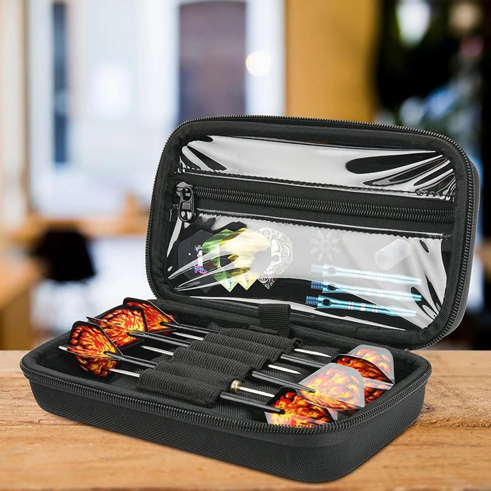Scatola portaoggetti per freccette Custodia leggera per freccette in materiale EVA per punte di freccette, aste, voli e accessori