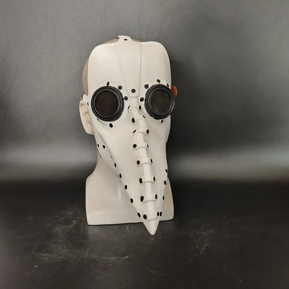 Maschera con becco della peste a vapore Festa di Halloween Stile punk Esegui bocca di corvo Visiera Palla Vestire Gioco di ruolo Maschera da medico con becco