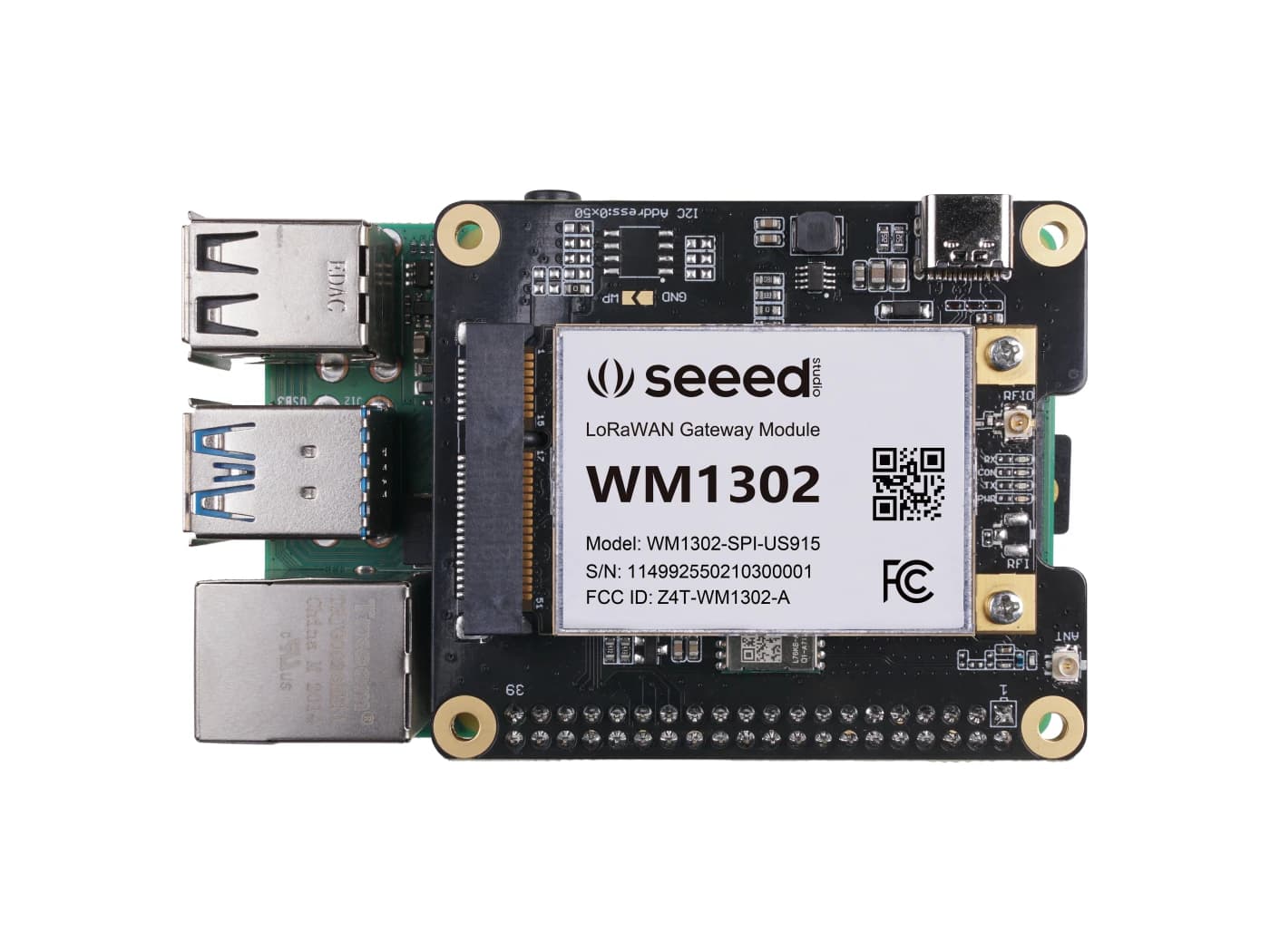 Additional WM1302 sheet for Raspberry Pi per LoRaWAN module WM1302, LoRa Semtech SX1302 concentrator, supports mini-PCIe format