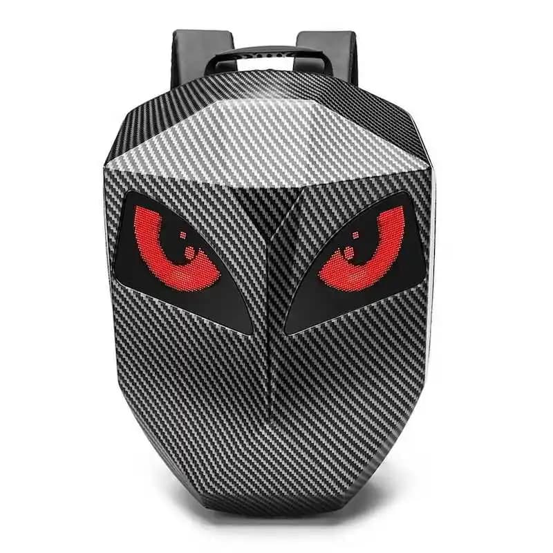 Zaino LED Smart Ironman per uomo donna casco da motociclista laptop borsa da viaggio impermeabile da scuola zaino LED espandibile con guscio rigido